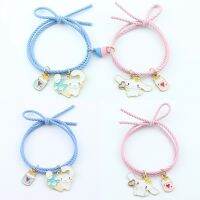 Anime Sanrios Cinnamoroll Kawaii Cartoon Bracelet Sweet Collegiate Couple Magnetic Suction Hand Rope Elastic Hair Accessories