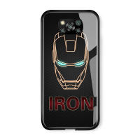 UCUC เคสโทรศัพท์เคสสำหรับ Xiaomi Poco X3 Pro ปลอก Xiaomi Poco X3 Pro Marvel เคสมือถือ เคสโทรศัพท์ เคส Boys Superhero สำหรับ Man กัปตันอเมริกาไอรอนแมน Spiderman กระจกเทมเปอร์ฝาครอบด้านหลัง