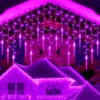 Christmas Home Festoon Led Icicle Curtain Light New Year Eve Decorations Street Garland On The House Droop 0.60.70.8M