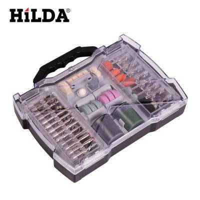 【Worth-Buy】 Hilda อุปกรณ์สว่านสำหรับสว่านขนาดเล็กเดรเมลชุดบิตเครื่องมือขัดชุดขัดและขัดเครื่องมือตัด