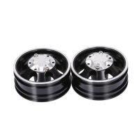 2PCS Aluminum Alloy Trailer Front Rear Hub Rim 7 Spokes for 1/14 Tamiya Tractor Truck RC Climber Trailer