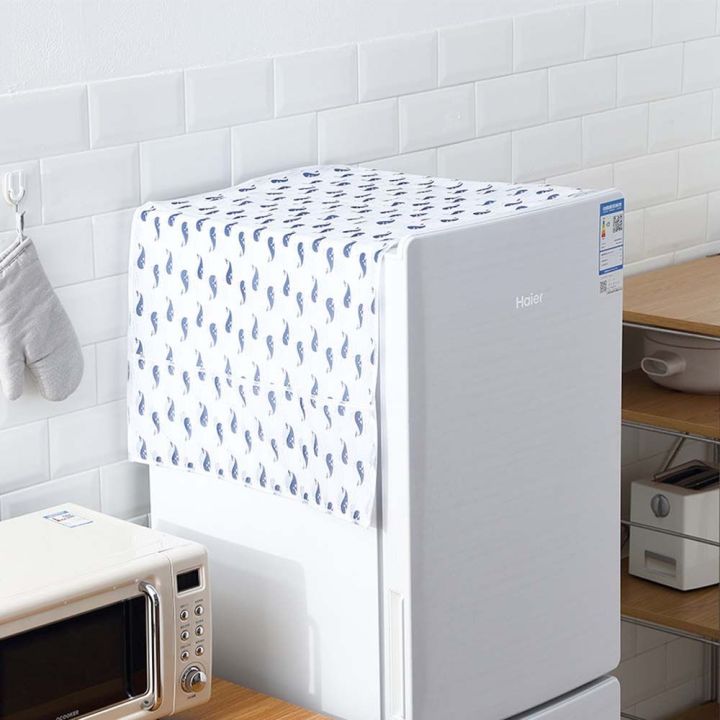 xiegk-กันน้ำ-ตู้เย็น-ซ้อนทับ-มีกระเป๋า-บ้าน-ตู้แช่แข็ง-ของใช้ในครัวเรือน-ฝาครอบกันฝุ่น-ฝาครอบเครื่องซักผ้า-ฝาบนตู้เย็น