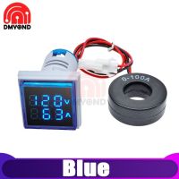 Baru 22MM Persegi LED Digital Tegangan AC Ammeter 0A-100A 50V-500V Amp Tegangan Meter Voltammeter Indikator Lampu Pilot Lampu