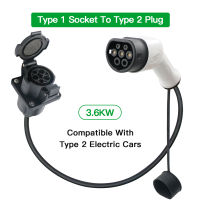 16A32A EV Adapter Type 2 EV Plug To Type 1 EV Socket IEC 62196-2 Female Type 2 To Type 1 Adapter 1M Cable Customized