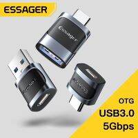 (SHANG LONG)Essager USB พิมพ์ C อะแดปเตอร์ OTG ไปยัง Micro สำหรับสมาร์โฟน Xiaomi Oneplus POCO3หัวเว่ย Samsung iPad Macbook ตัวเชื่อม3.0