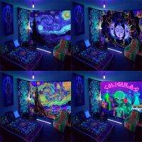 【CW】▤❍  Fluorescent UV Tapestry Hot Sale Mural Hanging Decoration Background