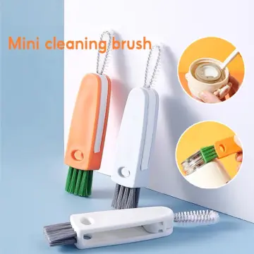 Tiny 3 in 1 Cleaning Brush, Mini Multi-Functional Crevice Cleaning Brush,  Water Bottle Cleaning Tools, for Bottle Cup Lid, Nursing Bottle Cup