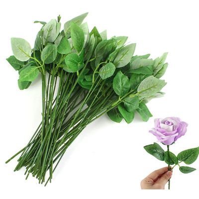 （A SHACK） 5ชิ้นดอกไม้ประดิษฐ์ลำต้น PoleFlower สาขาดอกไม้แห้งประดิษฐ์หัว Diy Fakefor บ้านตกแต่งงานแต่งงาน