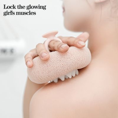 【CC】 Shower Super Soft Massage Mud Sponge Accessories with Cup Round