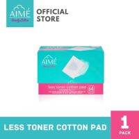 AIME สำลีแผ่น Less Toner Cotton Pad กิน Toner น้อยลงอ่อนโยนต่อผิว (1 กล่อง) (80 แผ่นกล่อง)