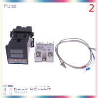 Fulai 100-240VAC PID REX-C100 Temperature Controller SSR-40A thermocouple