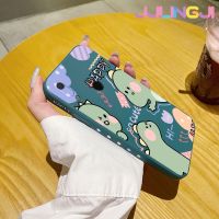 Jjlingji เคสสำหรับ Huawei Y6s Y6 2019การ์ตูน Happy Cute Dinosaur เคสมือถือนิ่มบางลายขอบสี่เหลี่ยมด้านข้างกรอบซิลิโคนเคสป้องกันการกระแทก