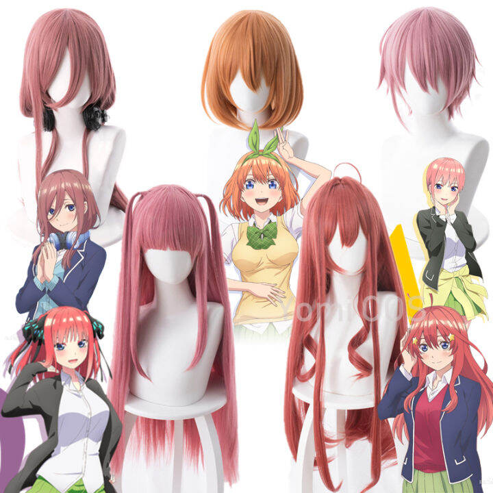 Anime The Quintessential Quintuplets Nakano Miku Yotsuba Nino Ichika Itsuki Cosplay Girls Wig 6401