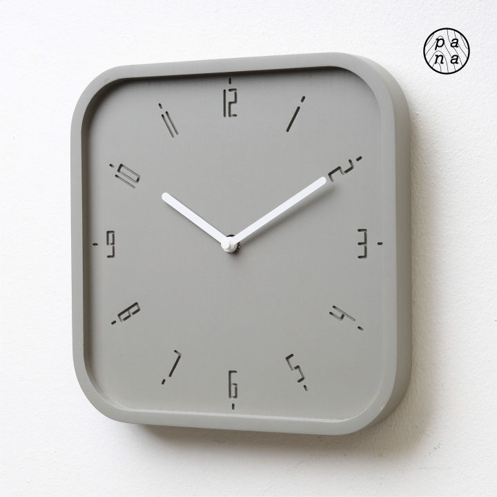pana-objects-timy-s-wall-clock-elementary-grey-นาฬิกาไม้แขวนผนัง