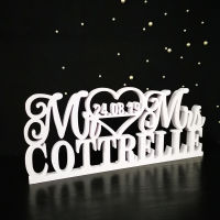 Custom wedding table logo Mr and Mrs Last Name Table Sign Personalized Wedding Sign Mr and Mrs sign wedding decoration