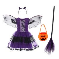 2023 Cosplay Dress Girl Kids Princess Dress Up Christmas Halloween Costume Children Carnival Party Disguise Vampire