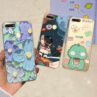 เคสสำหรับหัวเหว่ย Y6นายก2018 ATU-L31ผ้าหุ้มหลังทาสีดอกไม้สำหรับ Space Man สำหรับ Huawei เคส2018นายก Y6