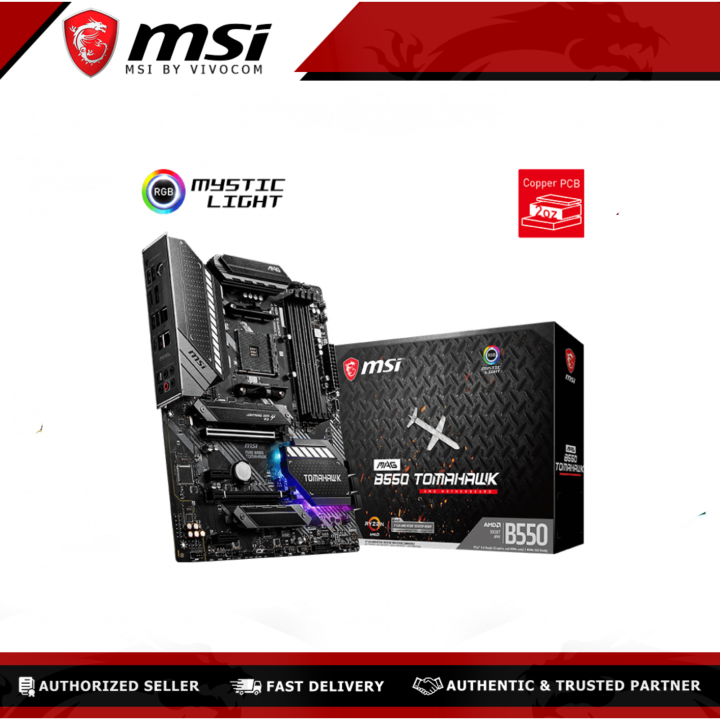 MSi MAG B550 TOMAHAWK Gaming Motherboard with Extended Heatsink Design