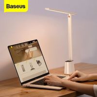 Baseus LED โคมไฟตั้งโต๊ะ Smart Adaptive Brightness Eye Protect Study Office โต๊ะพับโคมไฟตั้งโต๊ะหรี่แสงได้ข้างเตียงอ่านไฟกลางคืน