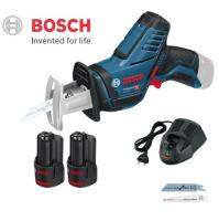 BOSCH เลื่อยชักไร้สาย 10.8V รุ่น GSA10,8V-LI(มีแบต12Vสองก้อน+ที่ชาร์จ) (สีน้ำเงิน)