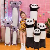 【CW】Cute Long Cat Panda Pillow Plush Toys Stuffed Pause Office Nap Pillow Bed Sleep Pillow Home Gift Doll for Kids Girl