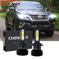 ใหม่ ชุดหลอดไฟหน้ารถยนต์ฮาโลเจน LED V4 6000K สีขาว แบบเปลี่ยน สําหรับ TOYOTA FORTUNER ปี 2016 2017 2018-2021 (1 คู่)