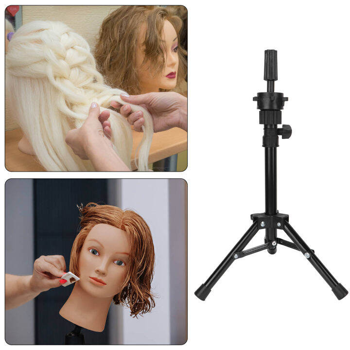 human hair mannequin head with stand