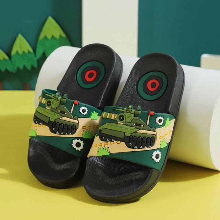 summer-cartoon-tank-childrens-slippers-for-boys-girls-slippers-pvc-home-flip-flops-non-slip-big-kids-beach-sandals-3-14-years
