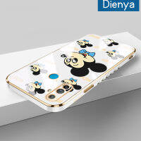 เคส Dienya สำหรับ Realme C3เคส A1K OPPO C2s C2การ์ตูนมีความสุขมิกกี้ใหม่กรอบสี่เหลี่ยมพื้นผิวชุบซิลิก้าเจลเคสมือถือกันกระแทกรวมทั้งหมดเลนส์กล้องถ่ายรูปฝาครอบป้องกัน