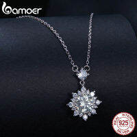 925เงินสเตอร์ลิง BAMOER Moissanite สร้อยคอแบบง่าย1ct สำหรับ MSN017ของขวัญเครื่องประดับแฟชั่นสำหรับผู้หญิงTH