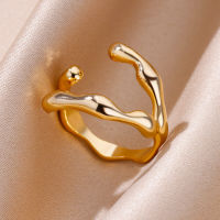 Stainless Steel Rings For Women Men Gold Color Bamboo Paw Ring Female Male Party Finger Jewelry Gift 2023 Trend Free Shipping