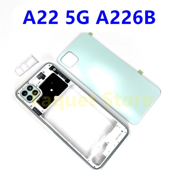 for-samsung-galaxy-a22-5g-a226b-phone-housing-middle-frame-cover-battery-back-cover-rear-cover-camera-lens-cove