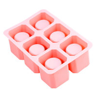 Fashion model shop Pink Silicone 6 Ice Cup Ice Cream Mold DIY Tray Ice Block Machine Homemade Tools Summer Party Supplies