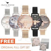 Cod Olivia Burton 3D Bee รองเท้าผ้าใบลําลองสีโรสโกลสีดําผู้หญิงนาฬิกา OB16PP40 OB16BF18 OB16AM146 OB16AD39 30mm