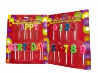 เทียนวันเกิดตัวเลข ตัวเลข 0-9 เทียนวันเกิดตัวอักษร แพ็คสุดคุ้ม 2 เซท เทียน สีสันสวยงาม เทียนวันเกิด Happy birthday happy candle เทียนแฟนซี ราคาถูก