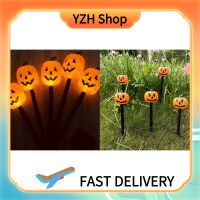 YZH Shop ไฟฟักทองไฟ LED กันน้ำฮาโลวีนสำหรับตกแต่งฮาโลวีนกลางแจ้งในสวนลานบ้าน