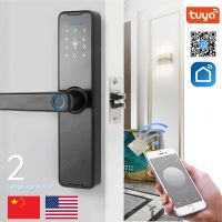 Tuya Smart Home Electronic Lock Fingerprint Biometric Digital Door Lock Key Password Card Houses Security Protection Smart Life