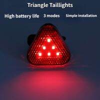 ✁✻❏ Triangle Tail Light Bicycle MTB Bike Waterpoof Motorcycle LED Warning Light Night Riding Equipment Cycling Accessories