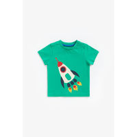 เสื้อยืดเด็กผู้ชาย Mothercare green rocket t-shirt ZC146