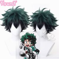 【Lao Zhang Fashion Cosplay】 Izuku Midoriya วิกผม Deku คอสเพลย์ฮีโร่ของฉัน A Cademia คอสเพลย์สั้นสีเขียวสีดำวิกผมคอสเพลย์อะนิเมะวิกผมทนความร้อนสังเคราะห์วิกผม