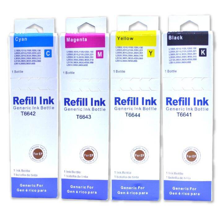 Epson Refill Ink (4PCS1SET)T664 for L120 L110 L210 L220 L300 L310 L360 ...