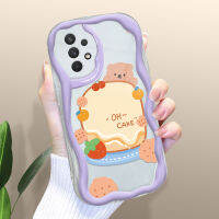 (ดีไซน์ใหม่) เคสปลอกสำหรับ Samsung กาแลคซี A32 A31 A33 5กรัม A34 5กรัม A50S A50 A51ลายหมีน่ารักเคสเนื้อครีมขอบลอนเคสโทรศัพท์เคสซิลิโคนแบบนิ่ม