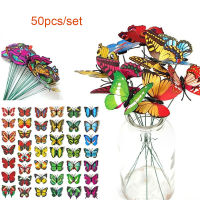 Garden Stake Designs Flower Pot Signs Colorful Outdoor Decor Garden Planter Decorations Butterfly Garden Stakes