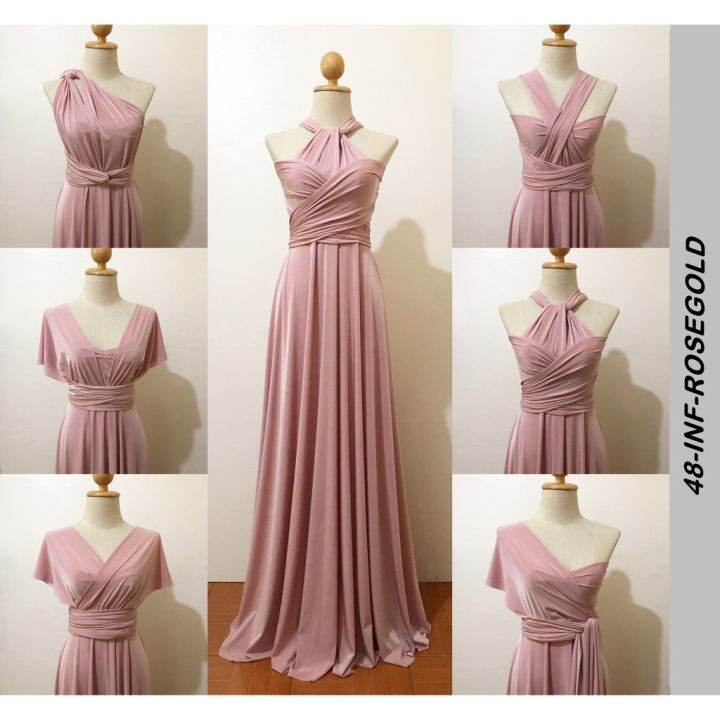 rose gold infinity dress