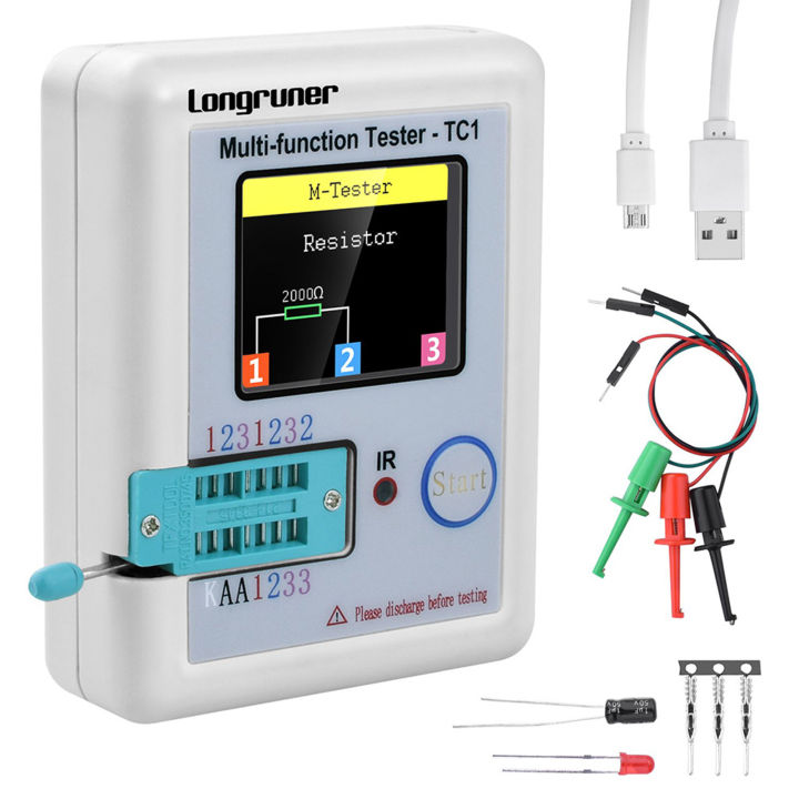 kkmoon-หน้าจอแสดงกล้องหน้าบ้านเครื่องทดสอบทรานซิสเตอร์-multi-functional-tft-backlight-didoe-triode-capacitance-เครื่องตรวจจับความต้านทานตัวเหนี่ยวนำ-mosfet-npn-pnp-triac-mos-การสอบเทียบอัตโนมัติเครื่อ