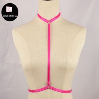 【YF】▥  Bondage Crop Top HARNESS Elastic Harness Color photos Goth fetish clup body harness