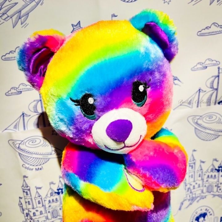 สินค้าขายดี-ตุ๊กตาหมีบิ้วอะแบร์-สีรุ้ง-เรนโบว์เฟรน-build-a-bear-สินค้ามือสองคุณภาพสูงนำเข้าจากอเมริกา