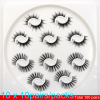 visofree 100 Pairs Lashes Faux Mink Eyelashes Wholesale Cheap Lashes High Quality False Eyelashes in Bulk Makeup 3D Fake Lashes