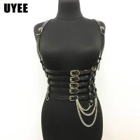 【YF】✾▬  UYEE Waist Harness Woman Leather Layer Chain Bondage Gothic Garters Suspenders Outfit