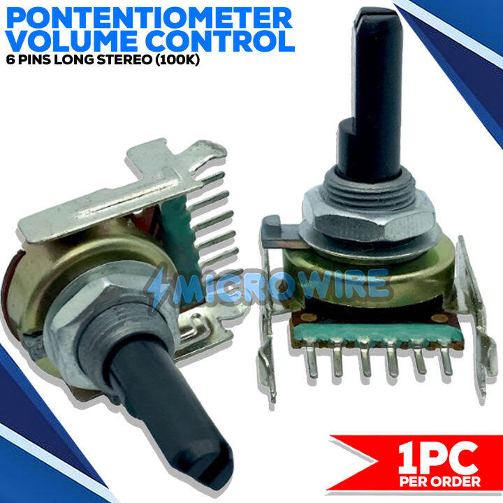 Clearance** Stereo Potentiometer Volume Control 6 Pin long Stereo (100K